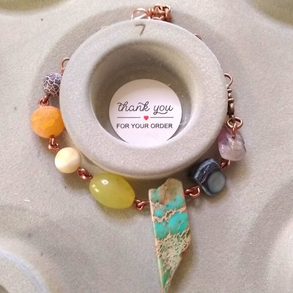 Spunky Vibrant Energizing! Semi-Precious Beads Chakra Bracelet! Reiki Energy Chi - Picture 9 of 12